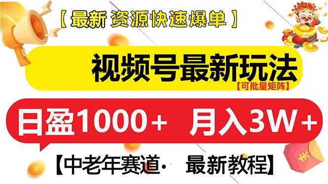 （13530期）视频号最新玩法 中老年赛道 月入3W+-玖哥网创