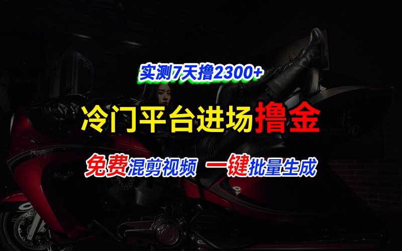 全新冷门平台vivo视频，快速免费进场搞米，通过混剪视频一键批量生成，实测7天撸2300+-玖哥网创