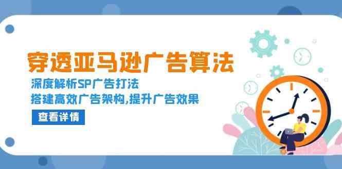 穿透亚马逊广告算法，深度解析SP广告打法，搭建高效广告架构,提升广告效果-玖哥网创