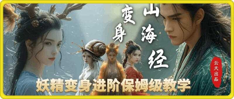 云天AI山海经变身视频教程，妖精变身进阶保姆级教学-玖哥网创