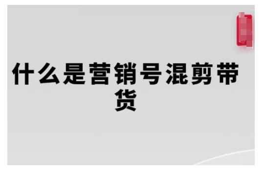 营销号混剪带货，从内容创作到流量变现的全流程，教你用营销号形式做混剪带货-玖哥网创