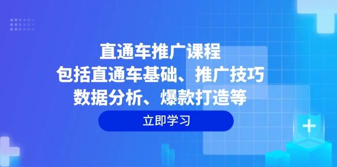 （14001期）直通车推广课程：包括直通车基础、推广技巧、数据分析、爆款打造等-玖哥网创