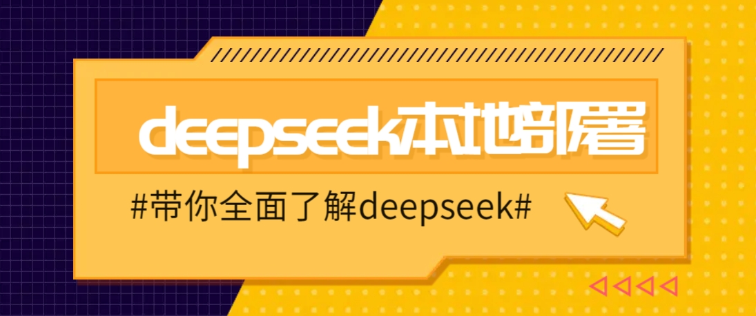 DeepSeek本地部署详细教程，轻松将deepseek部署到你的电脑上-玖哥网创