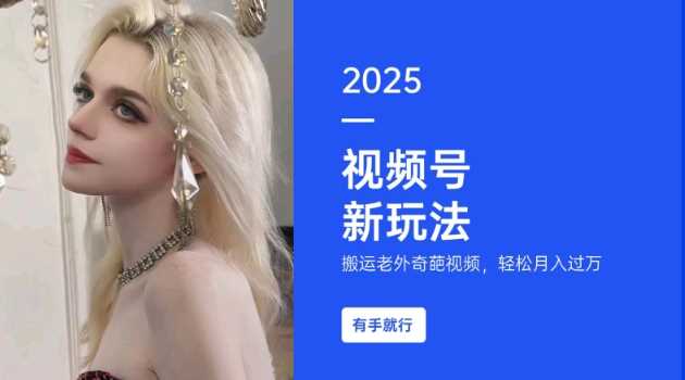 搬运老外奇葩视频，撸视频号分成计划收益，每天只需一小时，新手小白轻松月入过W-玖哥网创