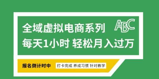 全域虚拟电商变现系列，通过平台出售虚拟电商产品从而获利-玖哥网创