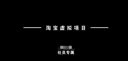 淘宝虚拟项目，从理论到实操，新手也能快速上手-玖哥网创