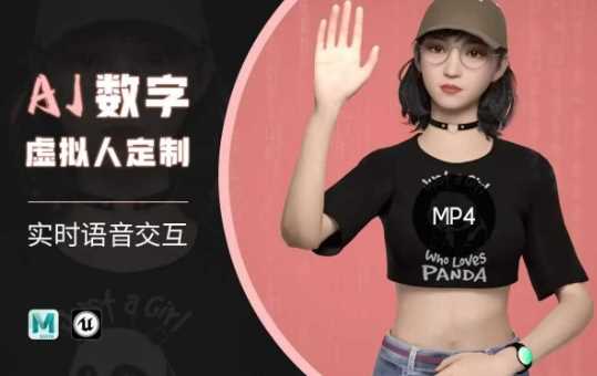 Ai数字人虚拟(智能体)实时语音交互特训营，​自行定制超写实角色AI数字人交互技术-玖哥网创