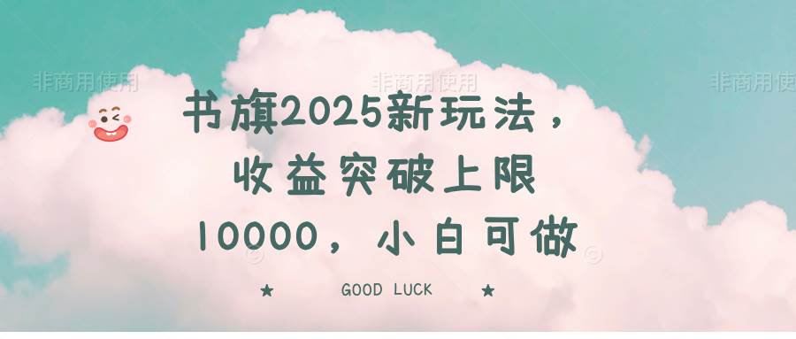 （14519期）书旗2025新玩法，收益突破上限10000，小白可做-玖哥网创