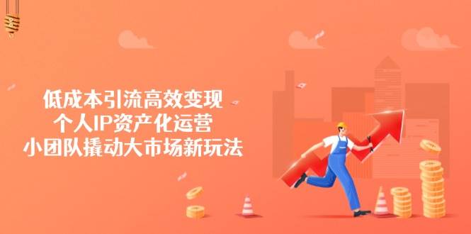 （14555期）低成本引流高效变现，个人IP资产化运营，小团队撬动大市场新玩法-玖哥网创