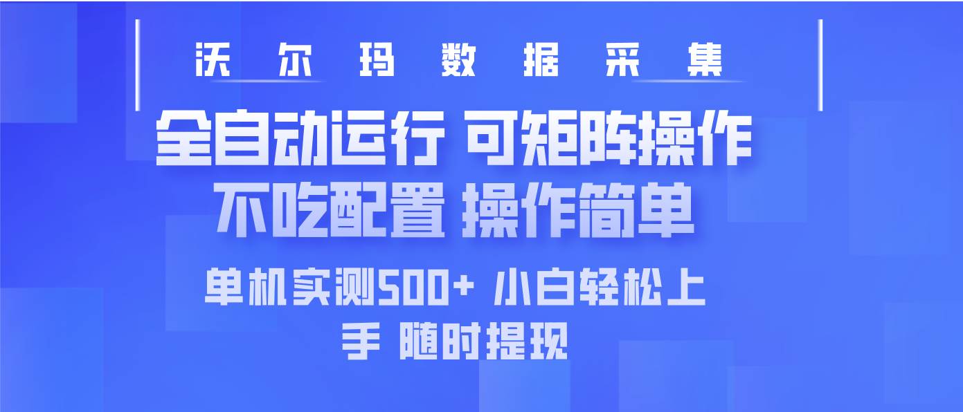 （14560期）最新沃尔玛平台采集 全自动运行 可矩阵单机实测500+ 操作简单-玖哥网创