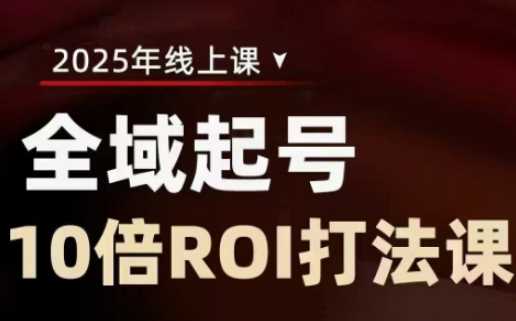 2025全域起号10倍ROI打法课，助你提升直播间的投资回报率-玖哥网创