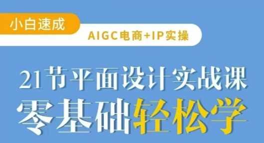 AIGC电商必备实操21节平面设计实战课，教你玩转AI-玖哥网创