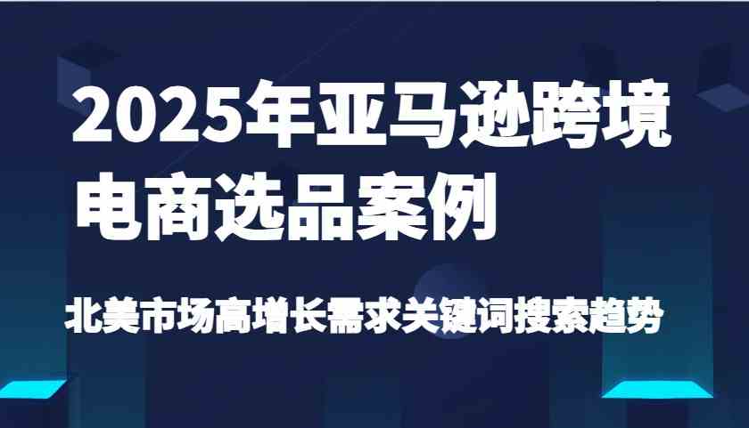 2025年亚马逊跨境电商选品案例-北美市场高增长需求关键词搜索趋势（更新)-玖哥网创