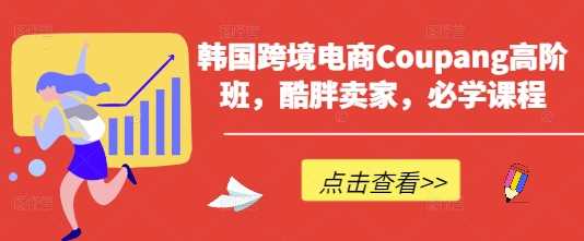 韩国跨境电商Coupang高阶班，酷胖卖家，必学课程-玖哥网创