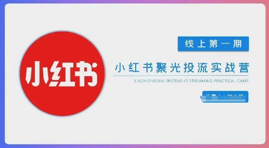 小红书聚光陪跑第一期，教你从0到1玩转小红书聚光投流，搭建小红书付费投流团队，更快的见到效果-玖哥网创