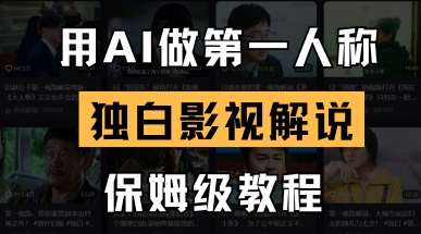 用AI做第一人称独白影视解说，手把手教学，保姆级教程-玖哥网创