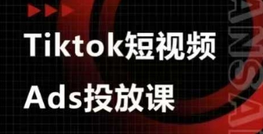 Ads视频投放课，tiktok短视频广告投放课-玖哥网创