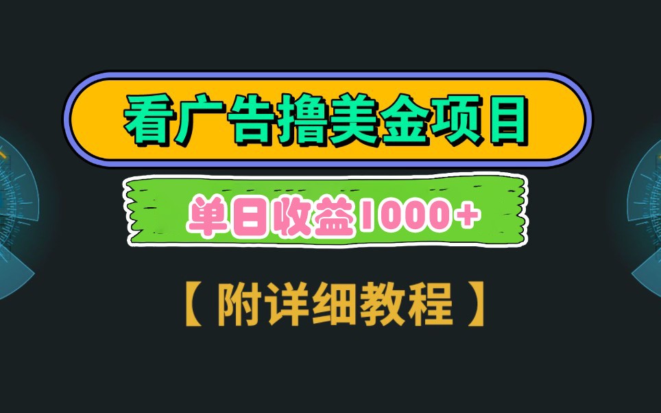 Google谷歌看广告撸美金，3分钟到账2.5美元，自撸拉新收益无上限，轻松日入1k+-玖哥网创