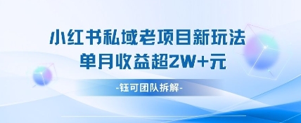 小红书私域项目新玩法，单月变现过W+-玖哥网创