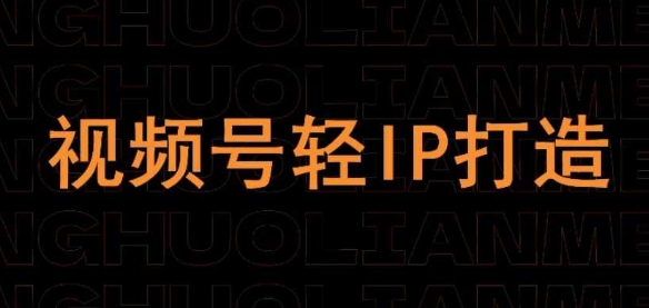 视频号线上课程，视频号轻IP打造-玖哥网创