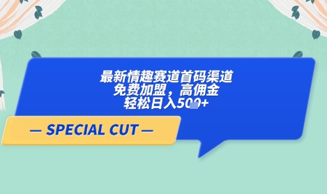 【轻云】最新情趣赛道首码渠道，免费加盟，高佣金，轻松日入5张+-玖哥网创