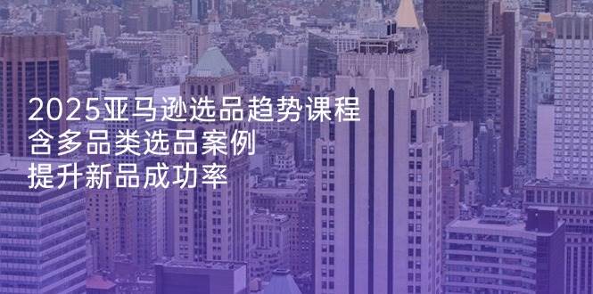 （14434期）2025亚马逊选品趋势课程，含多品类选品案例，提升新品成功率-玖哥网创