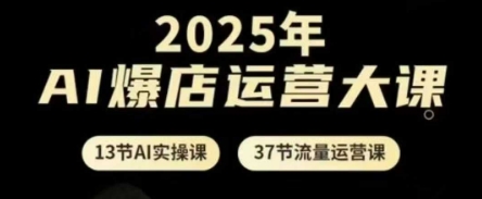 2025年AI爆店运营大课，13节AI实操课+37节流量运营课-玖哥网创