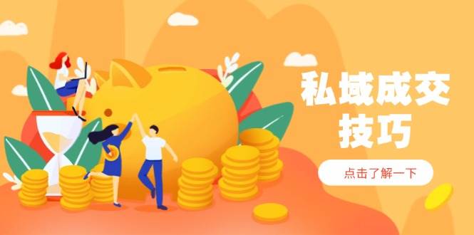 私域成交技巧，帮你从入门到精通，破解四大痛点，快速变现，轻松收钱-玖哥网创