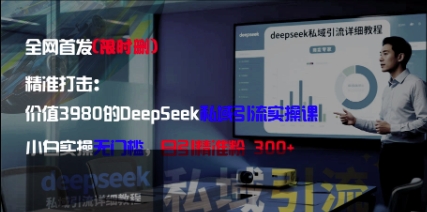 精准打击：价值3980的DeepSeek私域引流实操课，小白实操无门槛，日引精准粉300+-玖哥网创