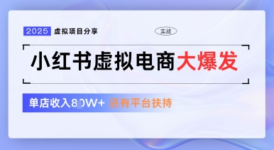 小红书虚拟电商项目，平台大力免费流量扶持，低门槛1拖3玩法-玖哥网创