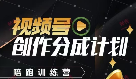 视频号创作分成计划陪跑训练营，手把手教会你如何制作视频，细水长流型项目-玖哥网创