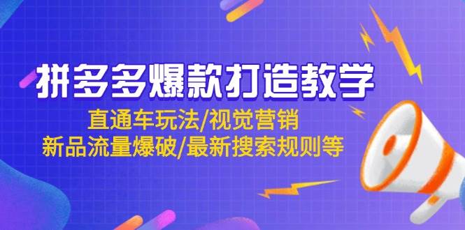 （14681期）拼多多爆款打造教学：直通车玩法/视觉营销/新品流量爆破/最新搜索规则等-玖哥网创