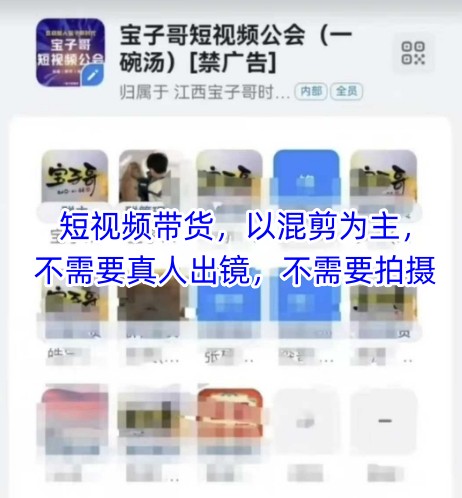 宝子哥头部团队短视频带货，以混剪为主，不需要真人出镜，不需要拍摄-玖哥网创