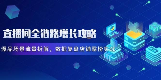 （14721期）直播间全链路增长攻略，爆品场景流量拆解，数据复盘店铺霸榜实战-玖哥网创