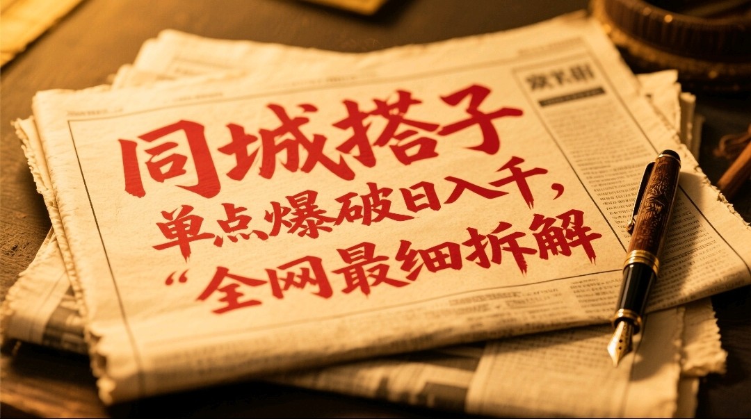 同城搭子群19.9单点爆破日入千，搭子组局月入万，全网最细拆解-玖哥网创