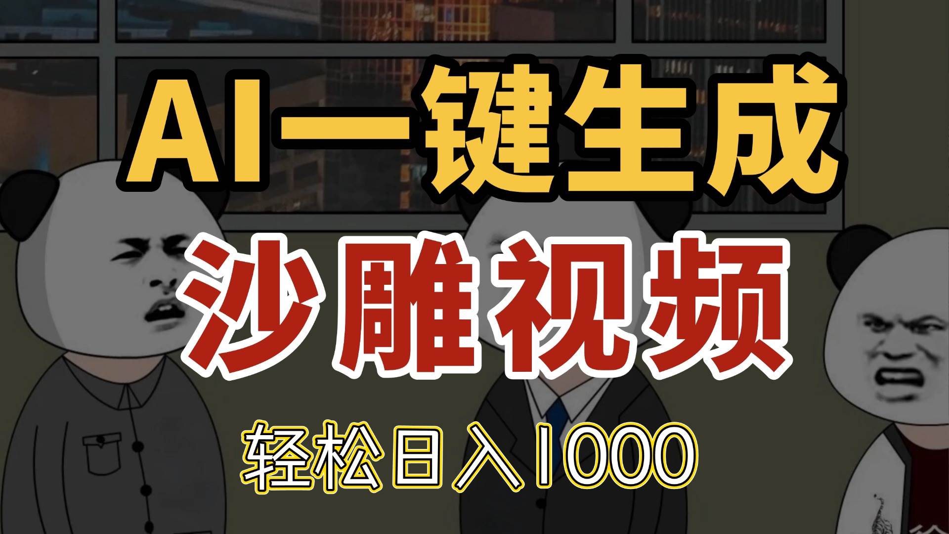 （14756期）AI一键生成沙雕视频，一条视频千万播放，轻松日入1000-玖哥网创