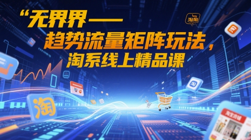 无界-趋势流量矩阵玩法，淘系线上精品课-玖哥网创