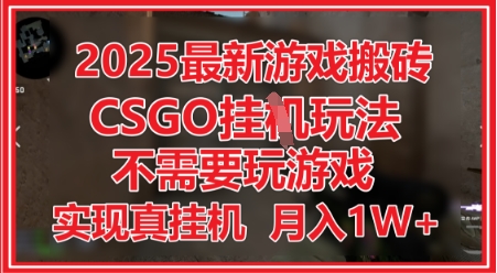 2025最新游戏搬砖，CSGO挂G，不需要玩游戏，实现真挂G，月入1W+【揭秘】-玖哥网创