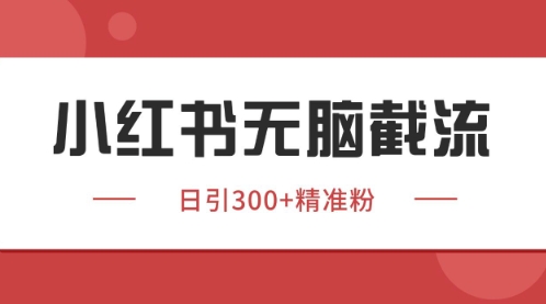 小红书只要你有同行就能获客，独家野路子获客玩法，暴力截流【揭秘】-玖哥网创