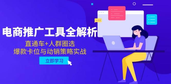 （14869期）电商推广工具全解析，直通车+人群圈选，爆款卡位与动销策略实战-玖哥网创