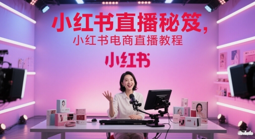 小红书直播秘笈，小红书电商直播教程-玖哥网创