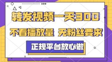 转发视频一天3张+，正规平台放心做，不看播放量，不看粉丝量，一个任务几分钟完成【揭秘】-玖哥网创