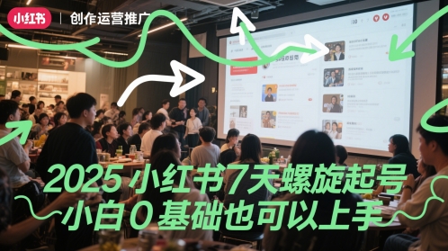 2025小红书7天螺旋起号，小白0基础也可以上手-玖哥网创