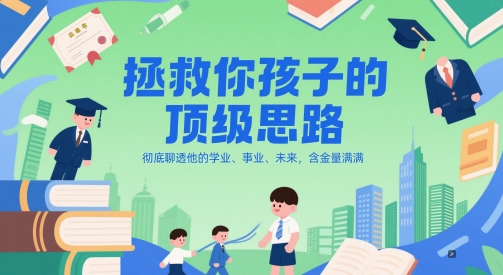 付费文章：拯救你孩子的顶级思路，彻底聊透他的学业、事业、未来，含金量满满-玖哥网创