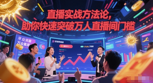 直播实战方法论，助你快速突破万人直播间门槛-玖哥网创