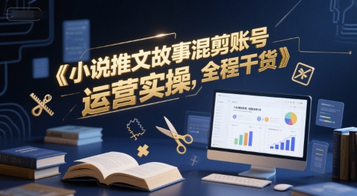 小说推文故事混剪账号运营实操，全程干货-玖哥网创