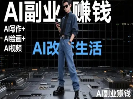 AI改变生活（Ai写作+AI绘画+Ai视频），AI副业挣钱-玖哥网创