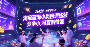 淘宝蓝海小类目训练营， 竞争小，可复制性强-玖哥网创