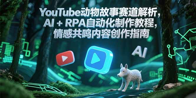 （15174期）YouTube动物故事赛道解析，AI+RPA自动化制作教程，情感共鸣内容创作指南-玖哥网创