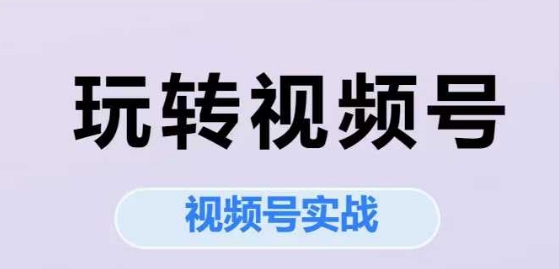 玩转视频号，视频号实战系列课-玖哥网创